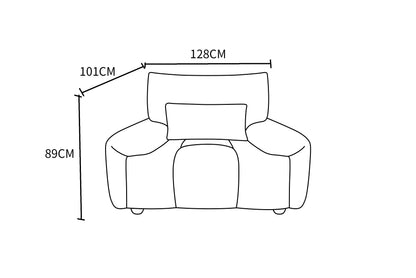Canapé 3 places / fauteuil / pouf en tissu anti tache - MELINE