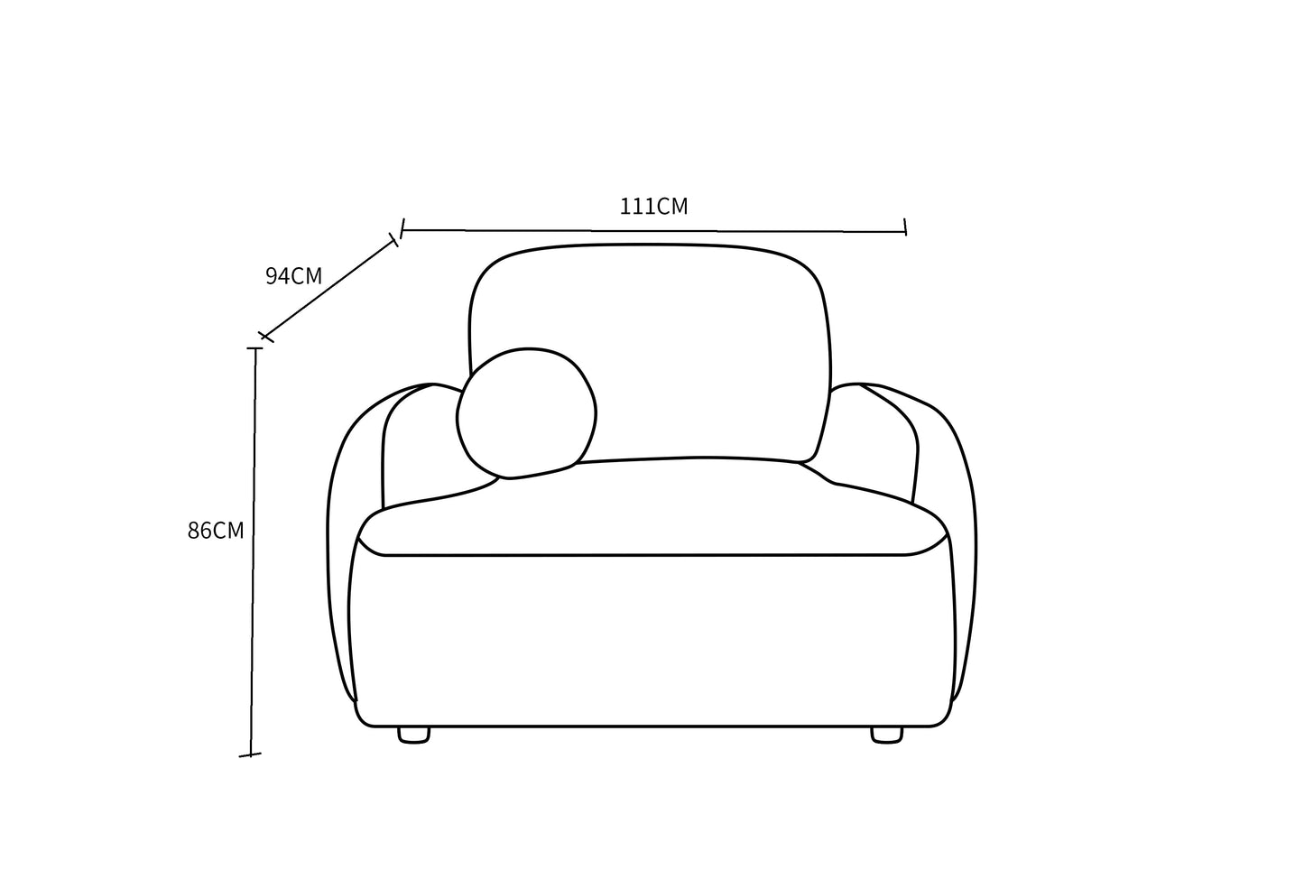 Canapé / fauteuil en tissu anti tache - HARMONIE