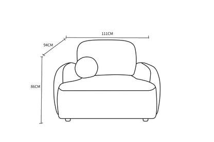 Canapé / fauteuil en tissu anti tache - HARMONIE