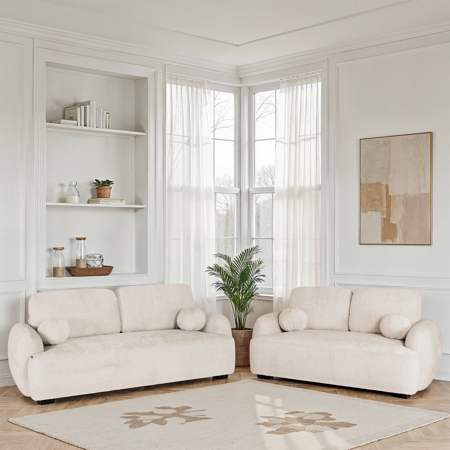 Canapé / fauteuil en tissu anti tache - HARMONIE