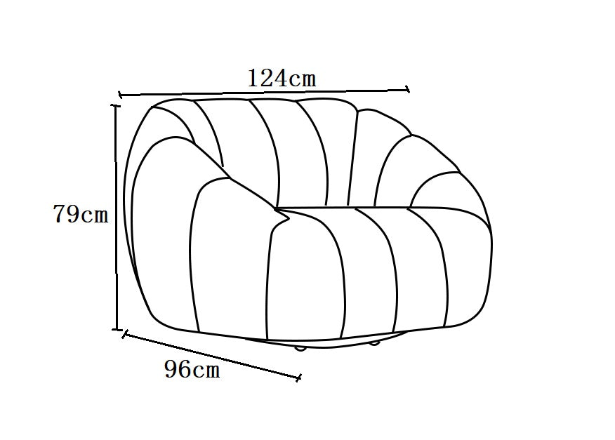 Canapé / fauteuil en tissu anti tache, H79CM - CLOUD