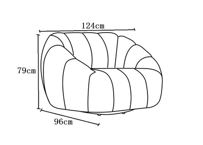 Canapé / fauteuil en tissu anti tache, H79CM - CLOUD