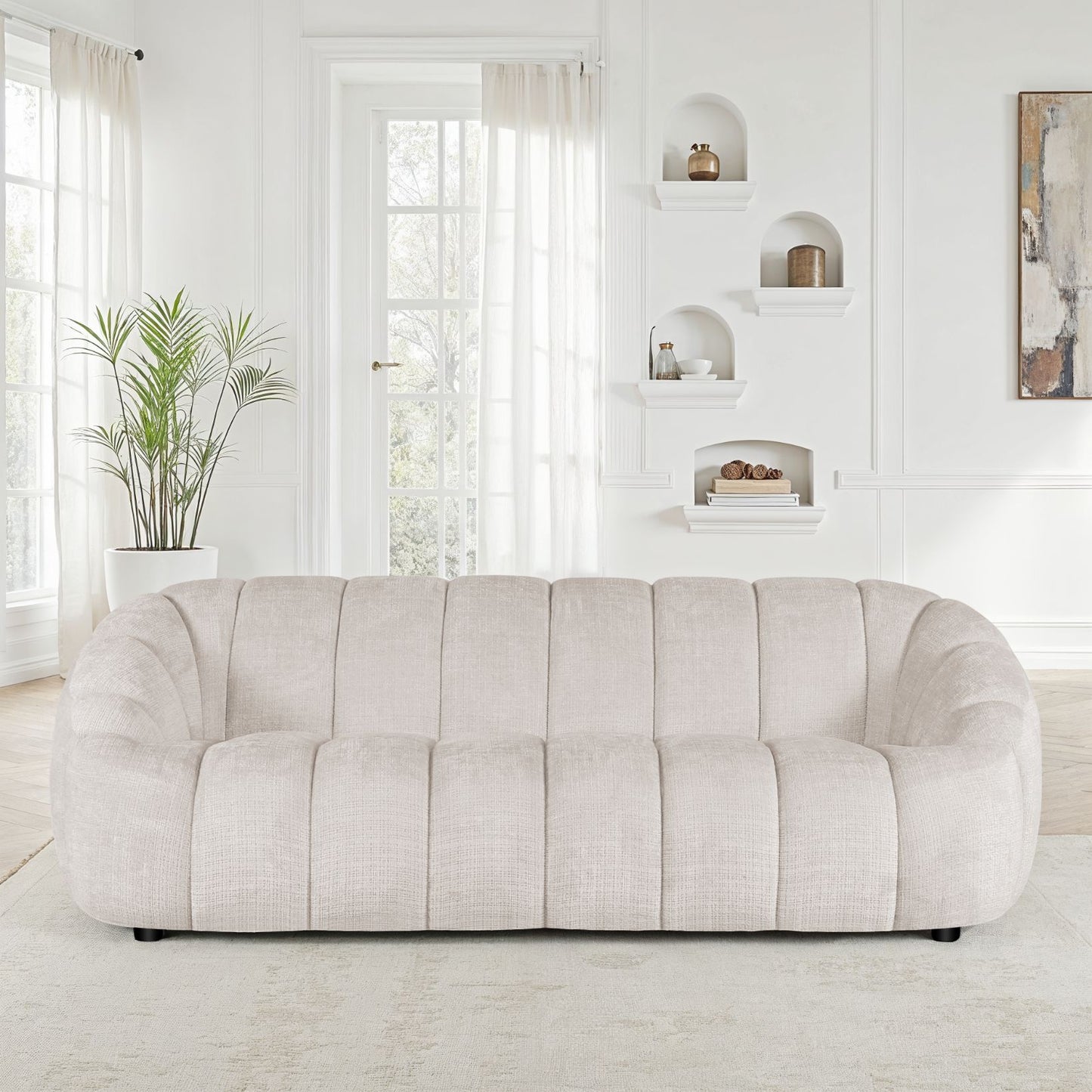 Canapé / fauteuil en tissu anti tache, H79CM - CLOUD