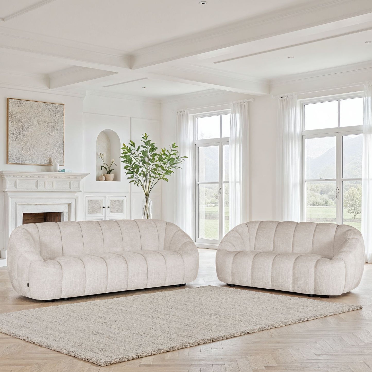 Canapé / fauteuil en tissu anti tache, H79CM - CLOUD