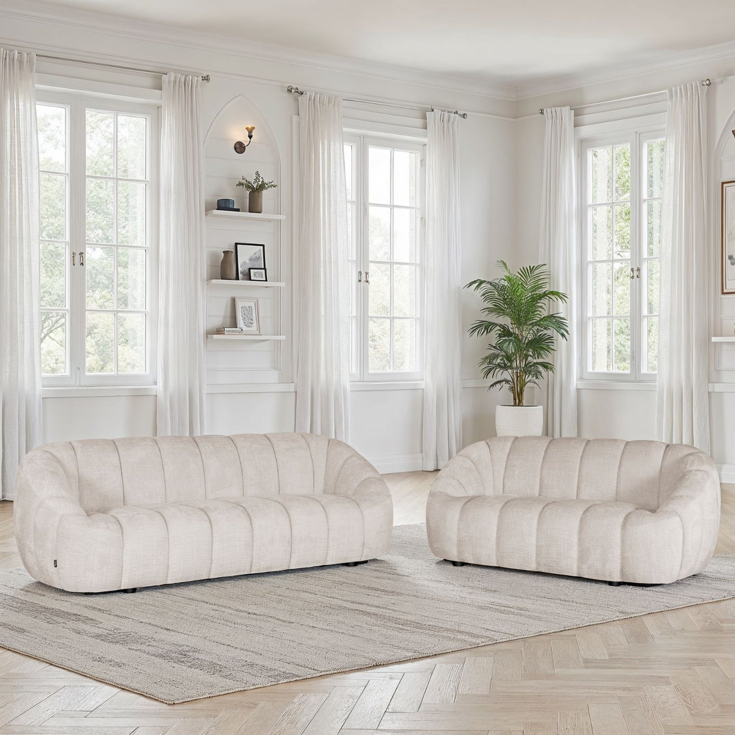 Canapé / fauteuil en tissu anti tache, H79CM - CLOUD