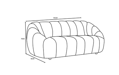 Canapé / fauteuil en tissu anti tache, H79CM - CLOUD