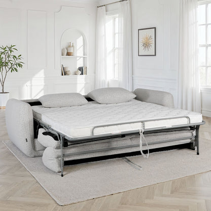 Canapé lit convertible clic-clac en tissu anti tache, 220x103xH84CM - CARMEN