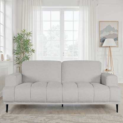 Canapé 3 places en tissu anti tache, 205x88xH88CM - STELLA