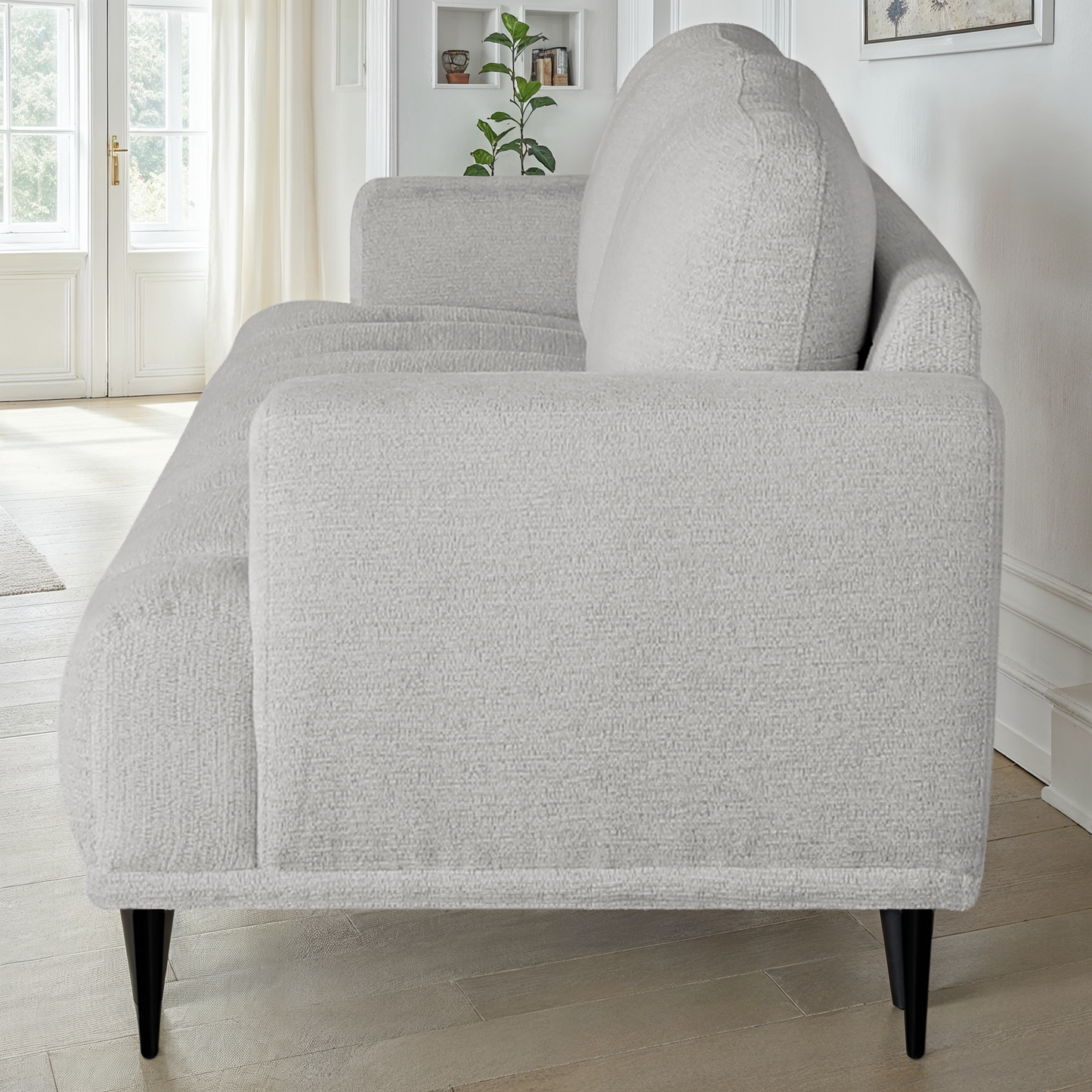 Canapé 3 places en tissu anti tache, 205x88xH88CM - STELLA
