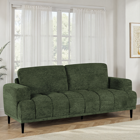 Canapé 3 places en tissu anti tache, 205x88xH88CM - STELLA