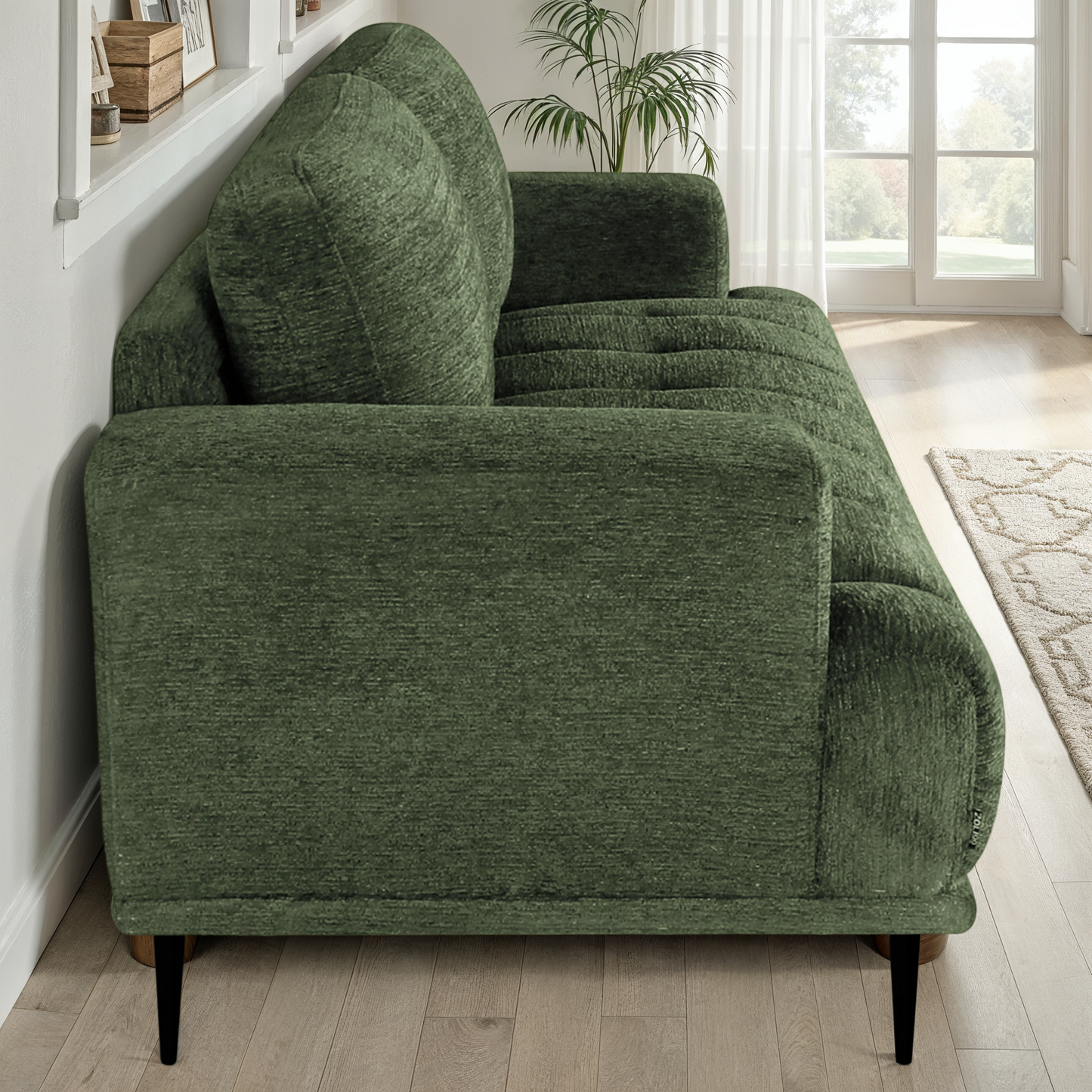 Canapé 3 places en tissu anti tache, 205x88xH88CM - STELLA