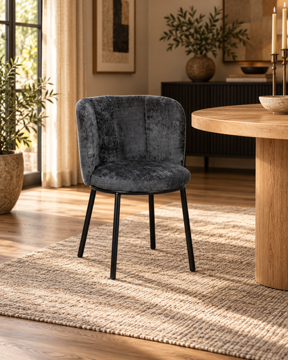 Chaise en tissu, 56,5x61xH80,5CM - LENA