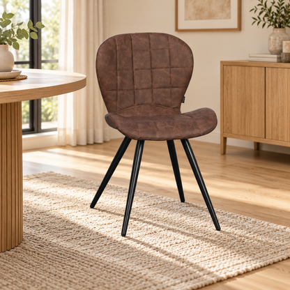 Chaise en simili cuir PETRA, 48x57,5xH80,5CM