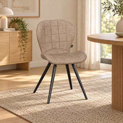 Chaise en simili cuir PETRA, 48x57,5xH80,5CM