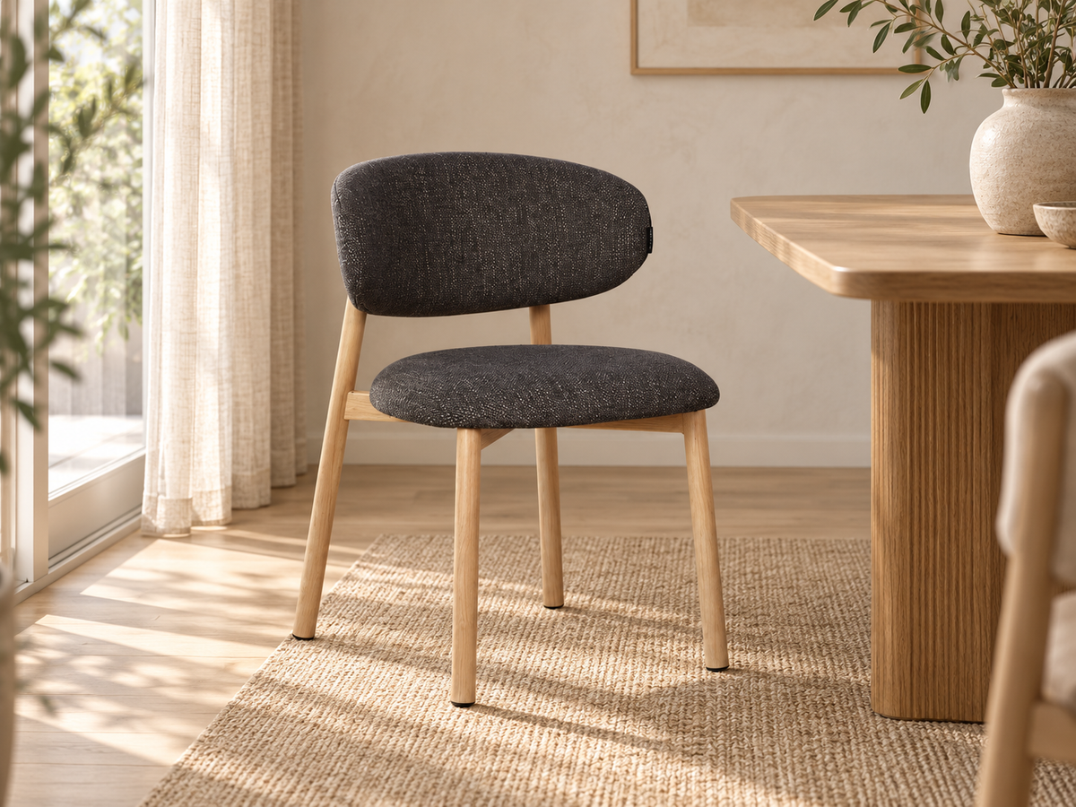 Chaise en tissu anti tache, 50,5x53,5xH74CM - MAYA