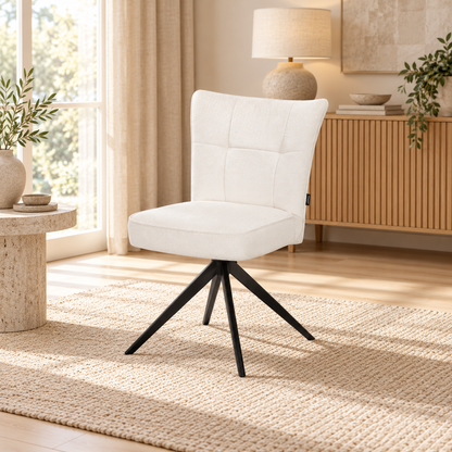 Chaise en tissu anti tache, 53,5x61xH86CM - GINO