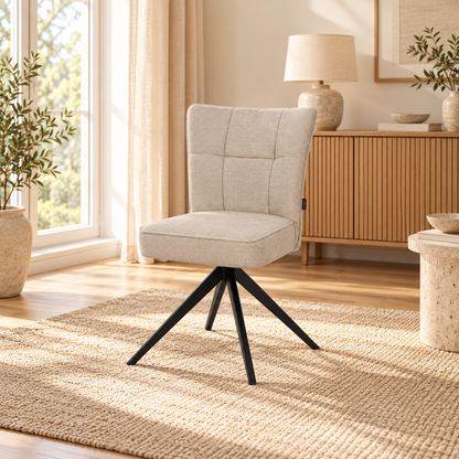 Chaise en tissu anti tache, 53,5x61xH86CM - GINO