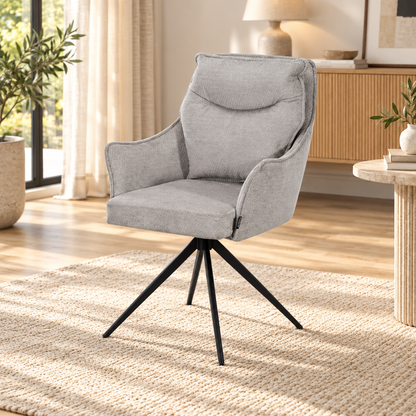 Chaise en tissu anti tache, 61x65xH92CM - LIOR