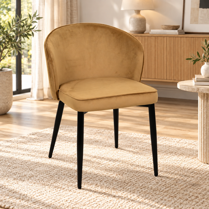 Chaise en velours anti tâche - TREVOR