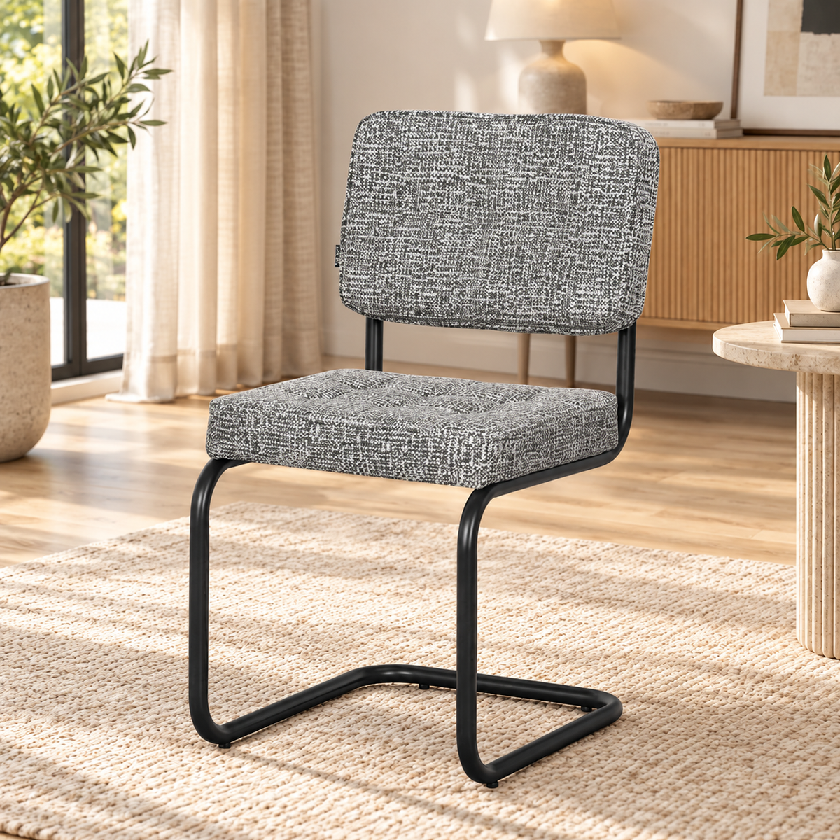 Chaise en tissu, 45x52.5xH82CM - GINA