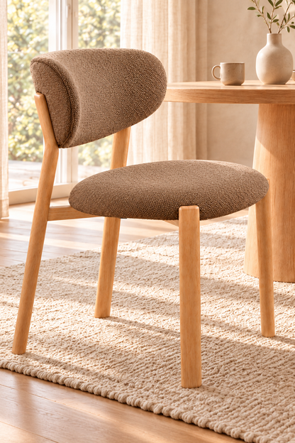 Chaise en tissu anti tache, 50x60xH81,5CM - LORA