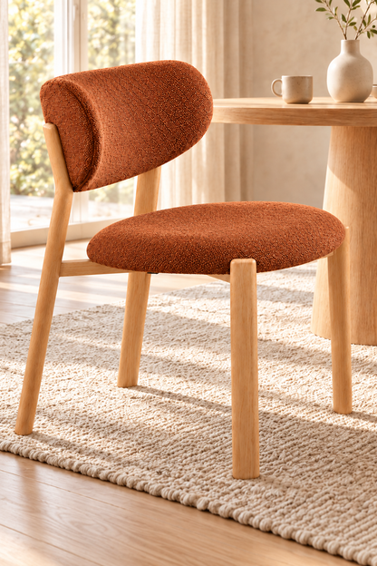 Chaise en tissu anti tache, 50x60xH81,5CM - LORA