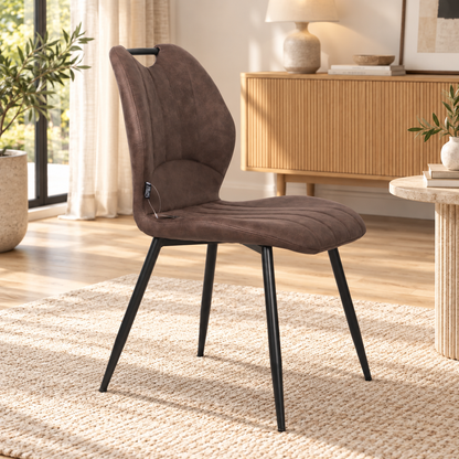 Chaise en tissu anti tache, 55x48xH85CM - YAEL