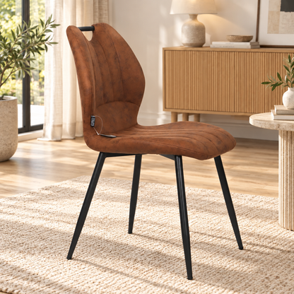 Chaise en tissu anti tache, 55x48xH85CM - YAEL