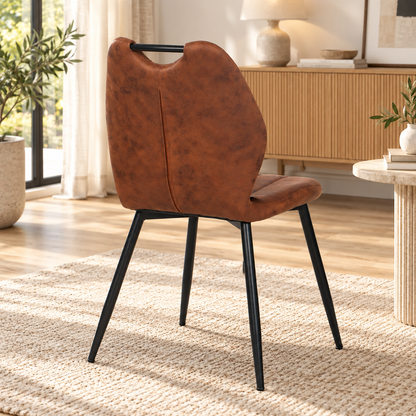 Chaise en tissu anti tache, 55x48xH85CM - YAEL