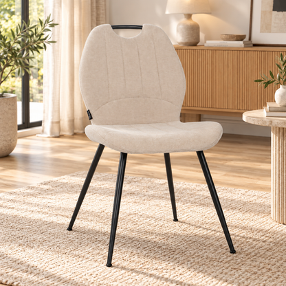 Chaise en tissu anti tache, 55x48xH85CM - YAEL