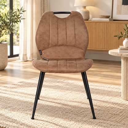 Chaise en tissu anti tache, 55x48xH85CM - YAEL