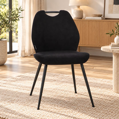 Chaise en tissu anti tache, 55x48xH85CM - YAEL