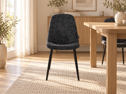 Chaise en tissu velours côtelé, 53x44xH87CM-KAYLA