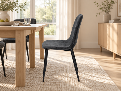 Chaise en tissu velours côtelé, 53x44xH87CM-KAYLA