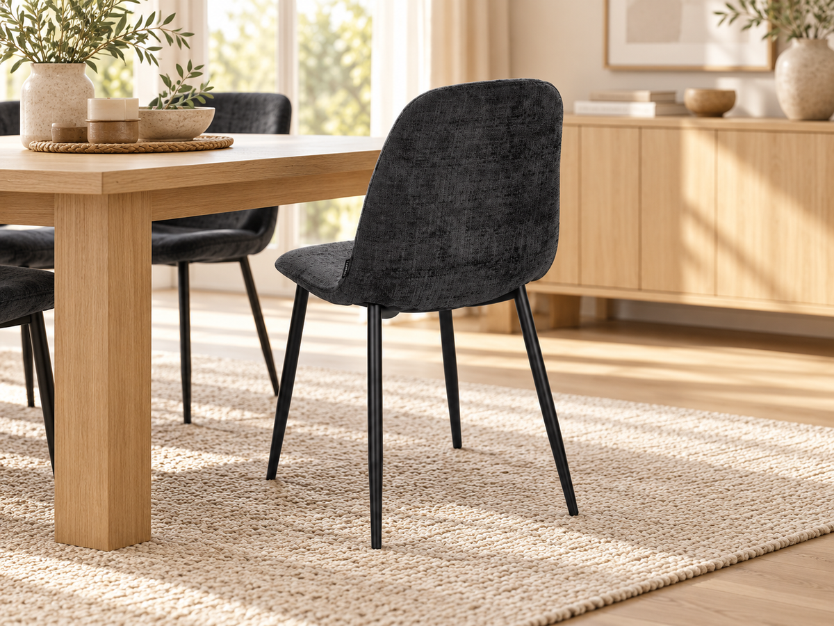 Chaise en tissu velours côtelé, 53x44xH87CM-KAYLA