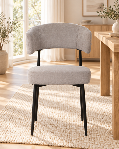 Chaise en tissu anti tache, 53x51xH83CM - YAARA