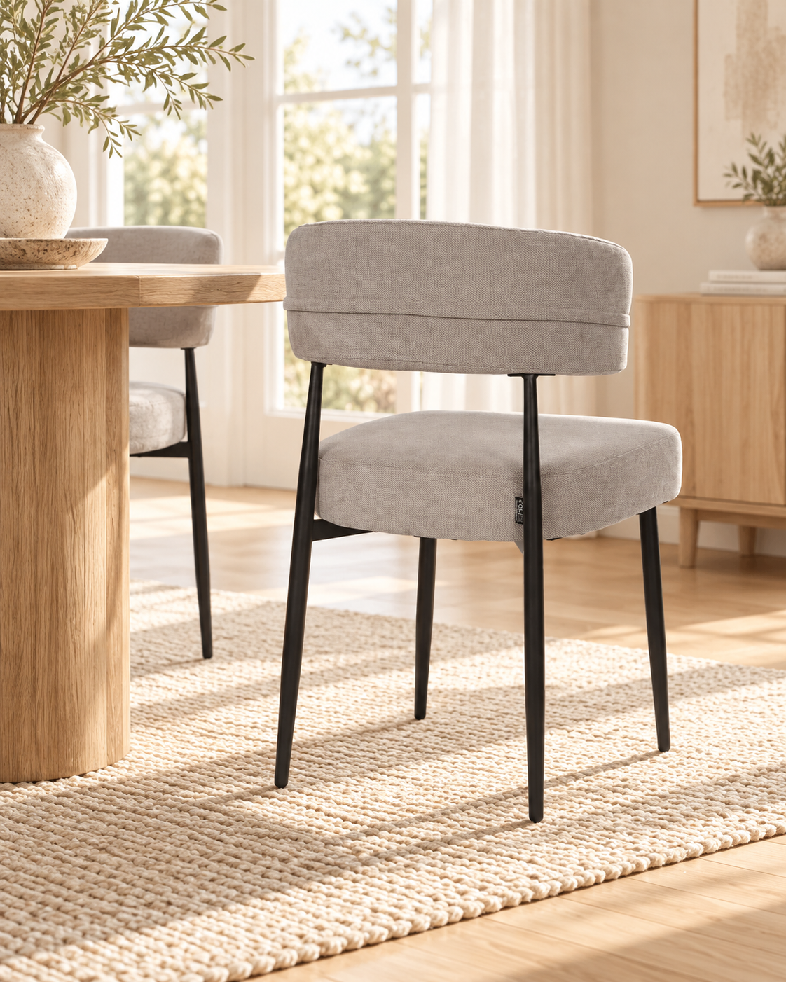 Chaise en tissu anti tache, 53x51xH83CM - YAARA