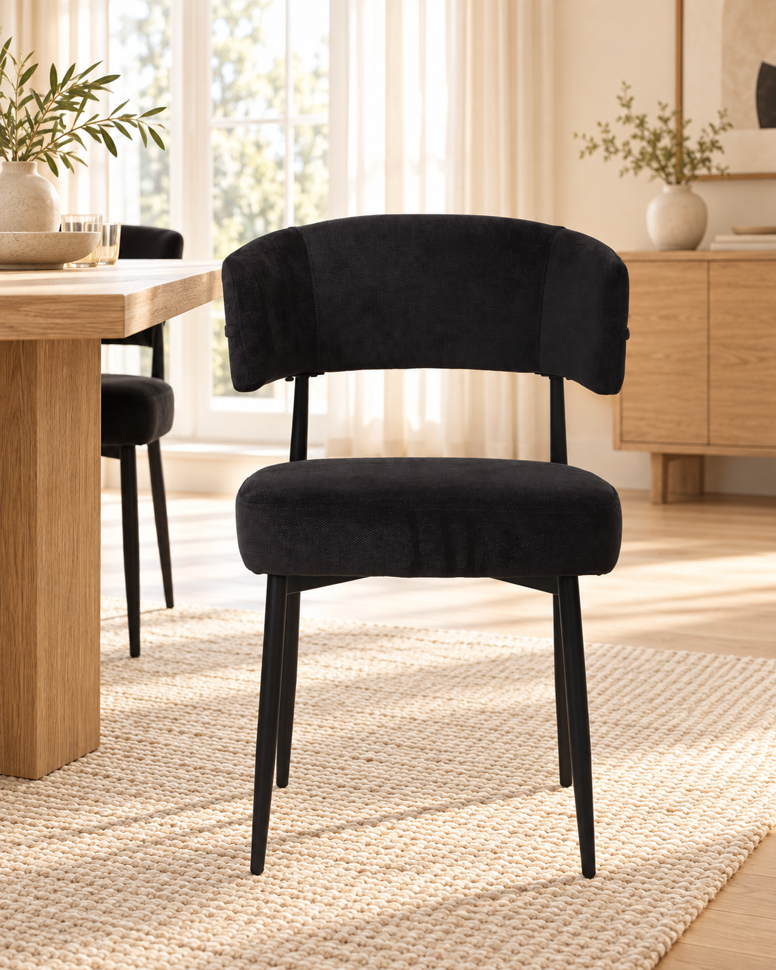 Chaise en tissu anti tache, 53x51xH83CM - YAARA