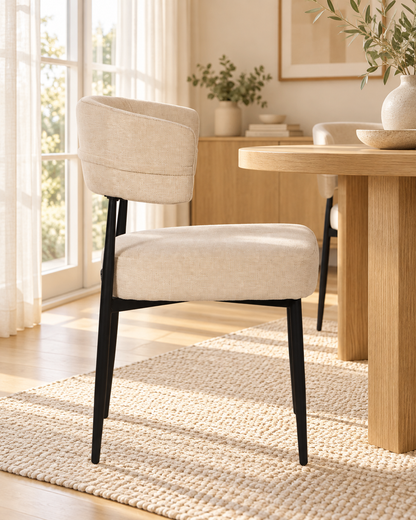 Chaise en tissu anti tache, 53x51xH83CM - YAARA