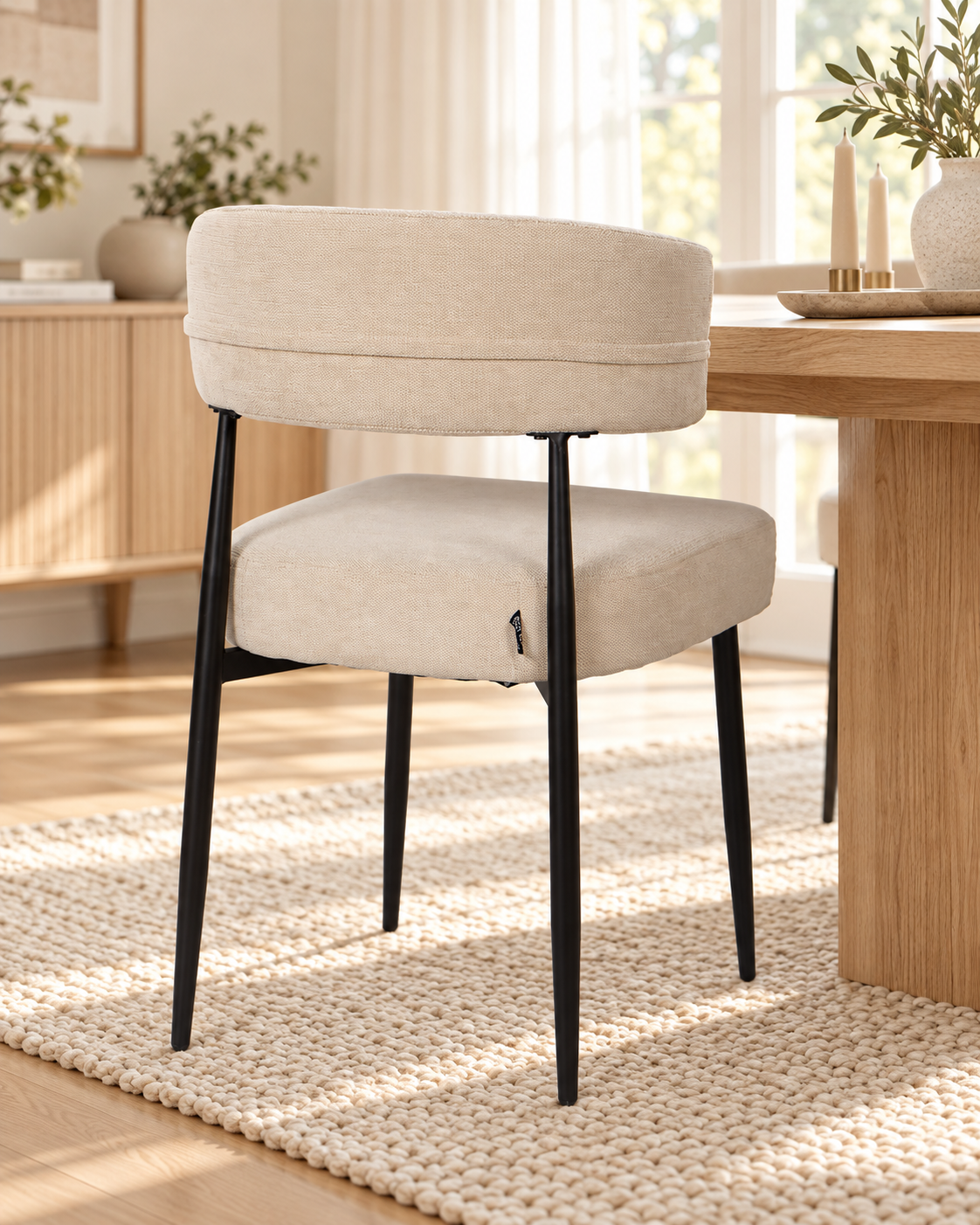 Chaise en tissu anti tache, 53x51xH83CM - YAARA