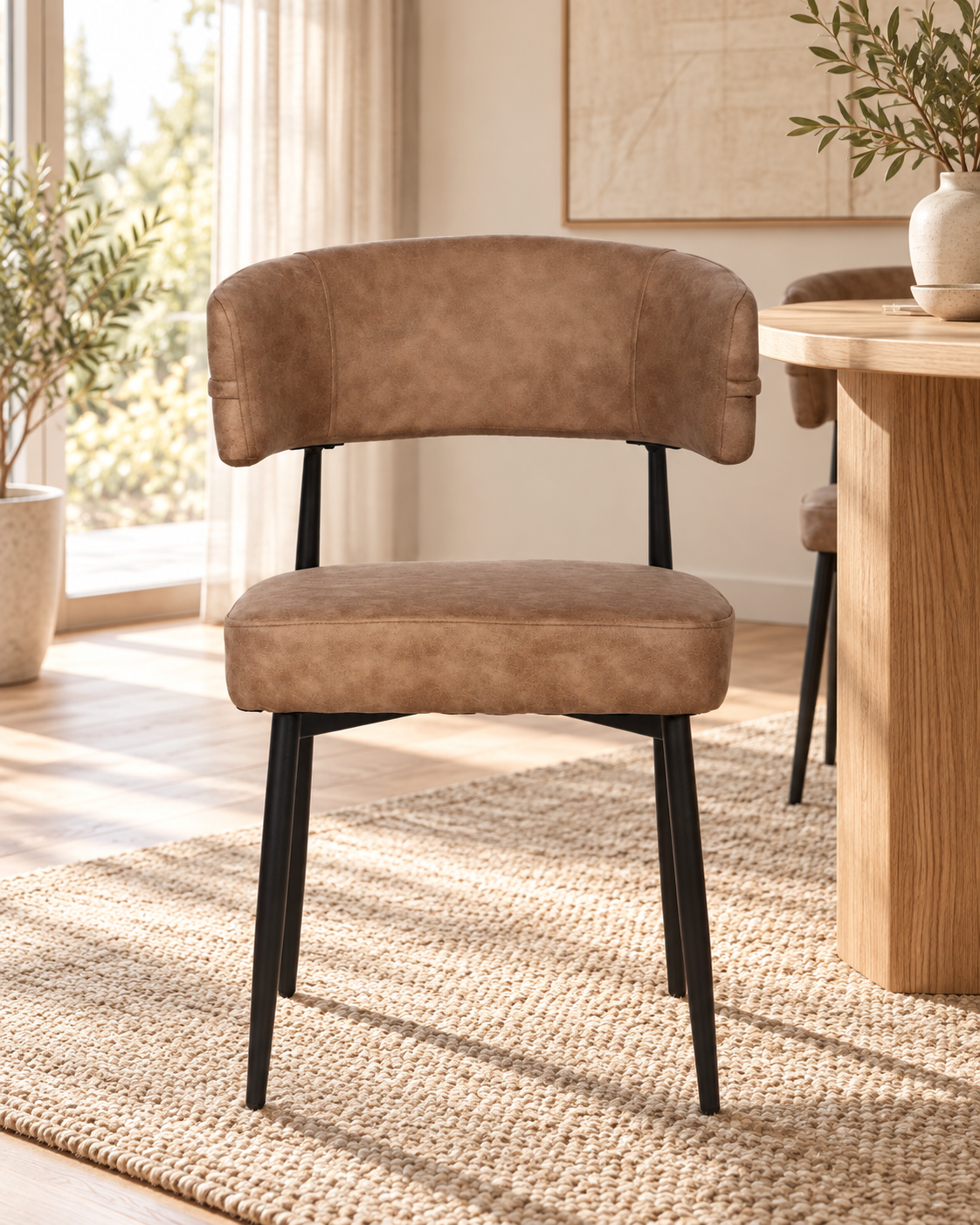 Chaise en tissu anti tache, 53x51xH83CM - YAARA