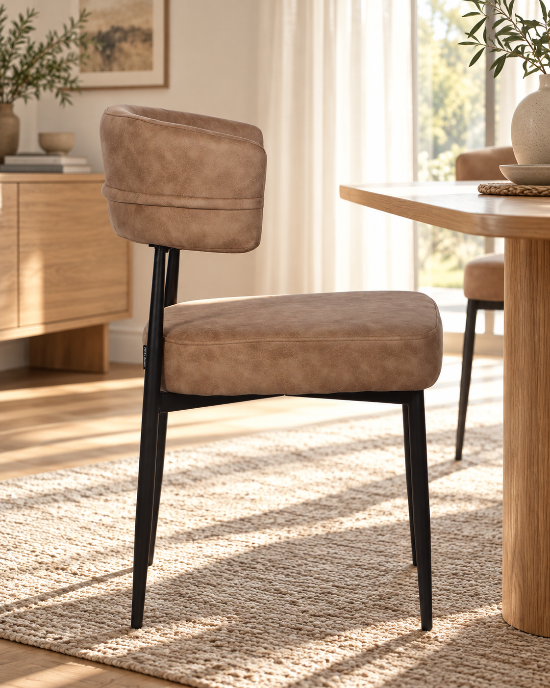 Chaise en tissu anti tache, 53x51xH83CM - YAARA