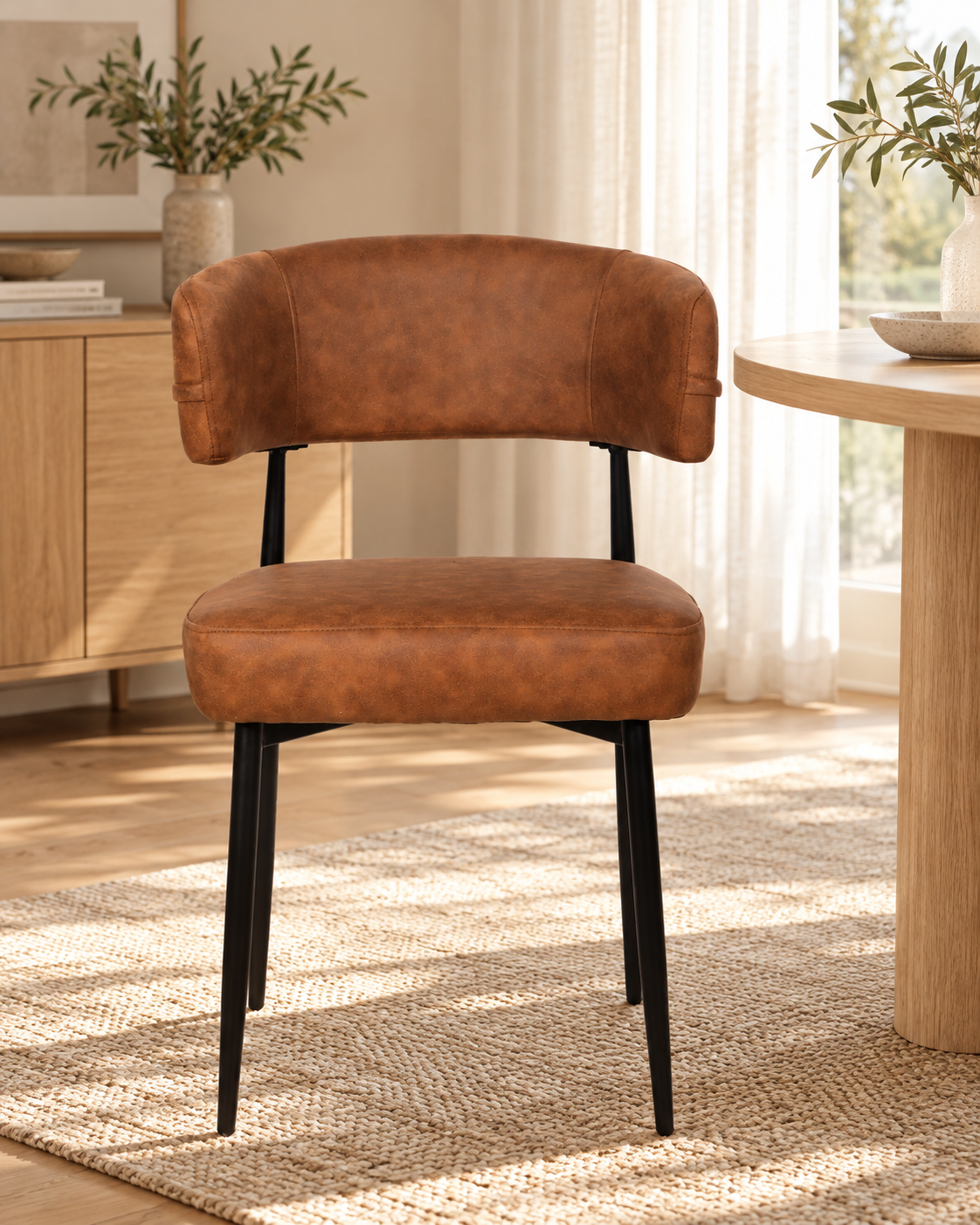 Chaise en tissu anti tache, 53x51xH83CM - YAARA