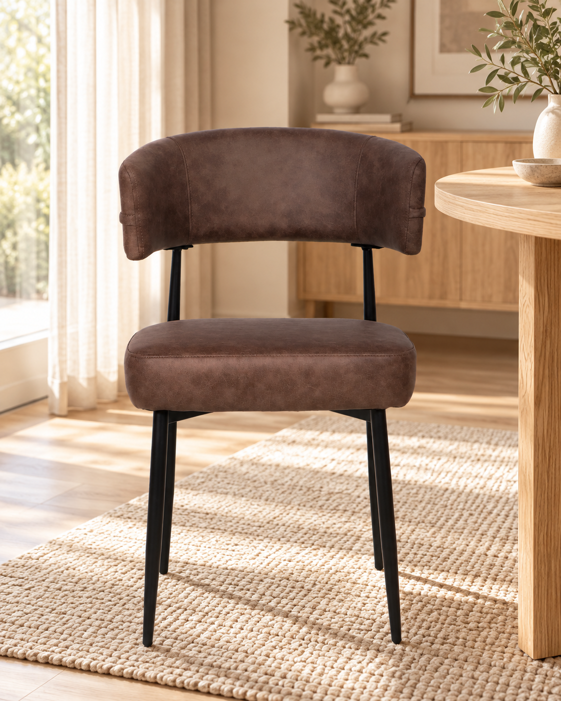 Chaise en tissu anti tache, 53x51xH83CM - YAARA
