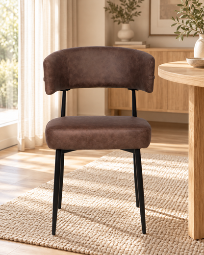 Chaise en tissu anti tache, 53x51xH83CM - YAARA