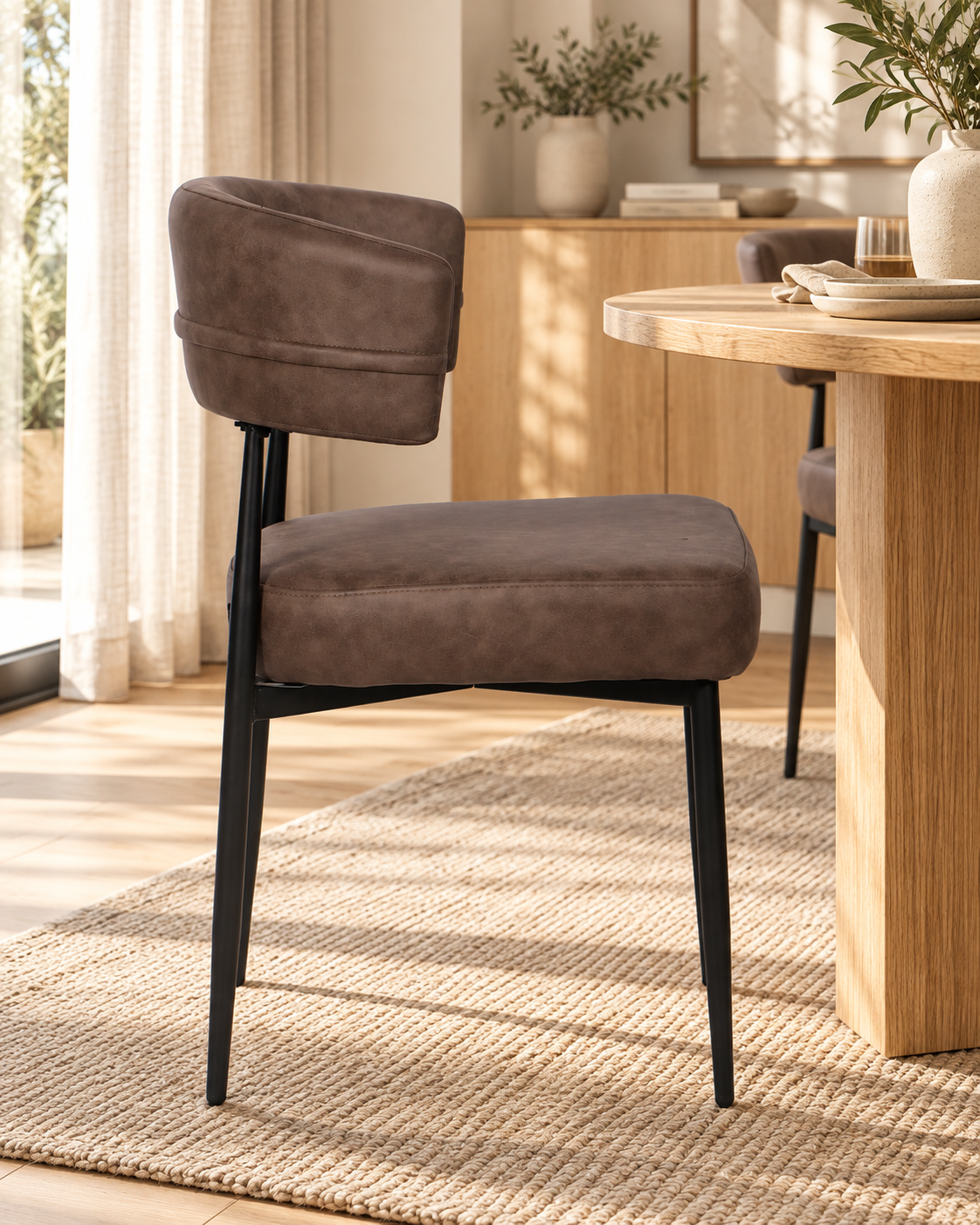 Chaise en tissu anti tache, 53x51xH83CM - YAARA
