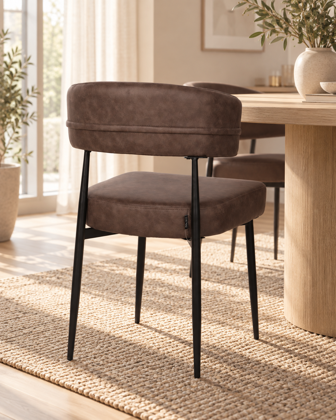 Chaise en tissu anti tache, 53x51xH83CM - YAARA