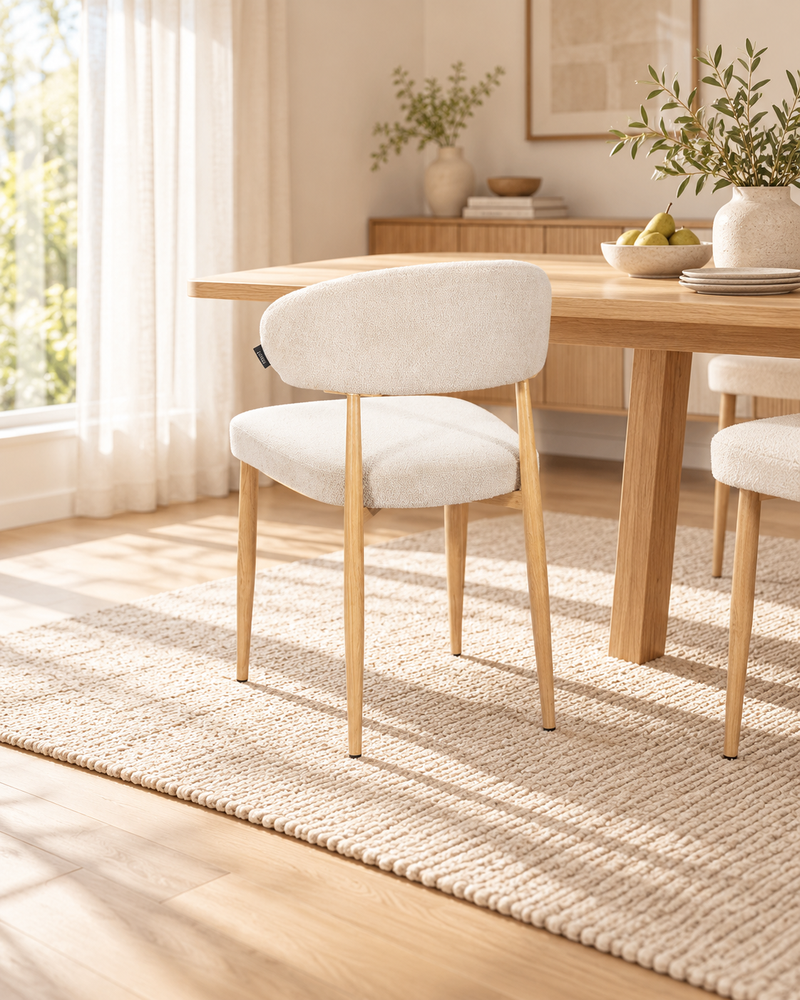 Chaise en tissu anti tache, 51x52xH81CM - SOPHIA