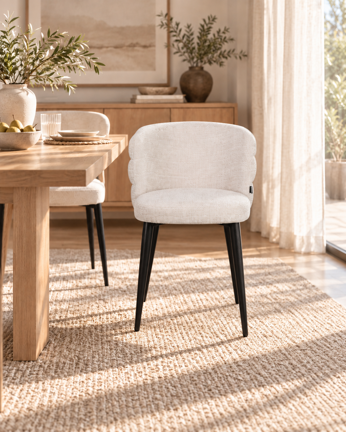 Chaise en tissu, 60x63xH77CM - NAYA