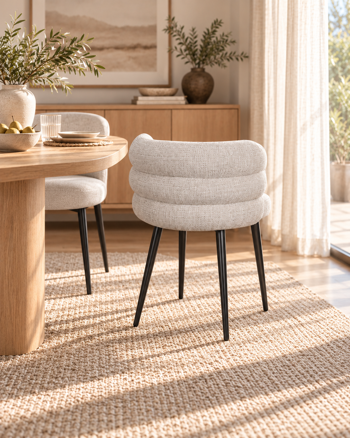 Chaise en tissu, 60x63xH77CM - NAYA
